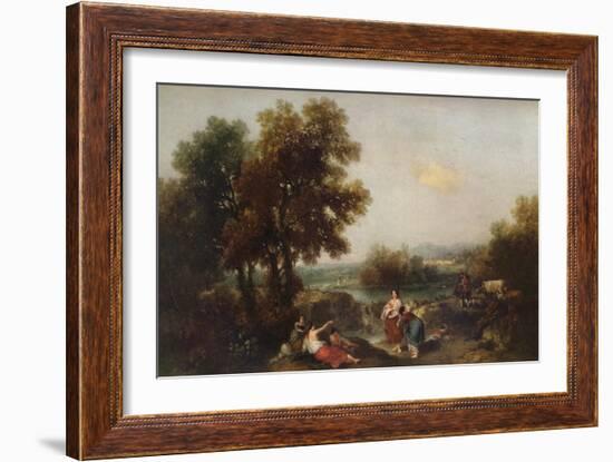 Landscape with Figures, 18th century, (1915)-Francesco Zuccarelli-Framed Giclee Print