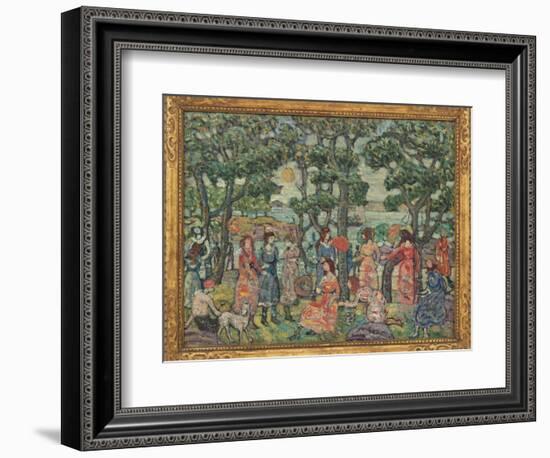 Landscape with Figures, 1921 (Oil on Canvas)-Maurice Brazil Prendergast-Framed Giclee Print