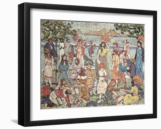 Landscape with Figures, 1921 (Oil on Canvas)-Maurice Brazil Prendergast-Framed Giclee Print