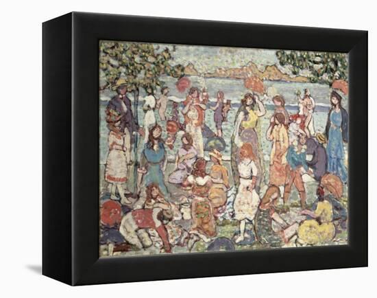 Landscape with Figures, 1921 (Oil on Canvas)-Maurice Brazil Prendergast-Framed Premier Image Canvas