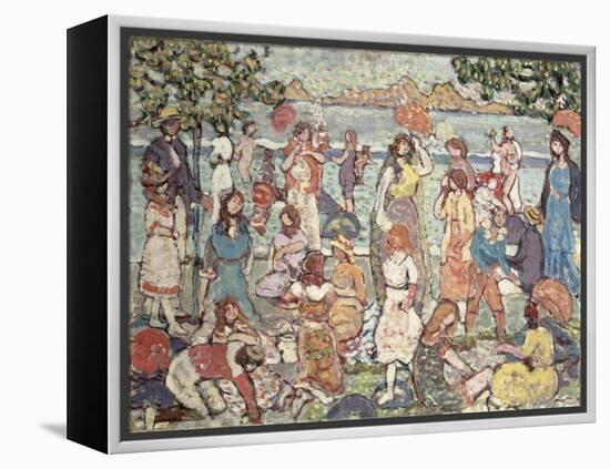 Landscape with Figures, 1921 (Oil on Canvas)-Maurice Brazil Prendergast-Framed Premier Image Canvas