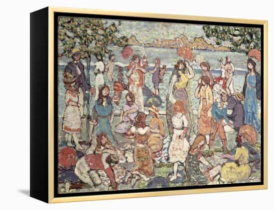 Landscape with Figures, 1921 (Oil on Canvas)-Maurice Brazil Prendergast-Framed Premier Image Canvas