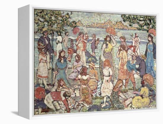 Landscape with Figures, 1921 (Oil on Canvas)-Maurice Brazil Prendergast-Framed Premier Image Canvas