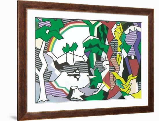 Landscape with Figures, 1980-Roy Lichtenstein-Framed Serigraph