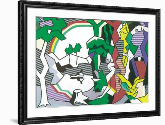 Landscape with Figures, 1980-Roy Lichtenstein-Framed Serigraph