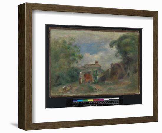 Landscape with figures, before 1919-Pierre Auguste Renoir-Framed Giclee Print