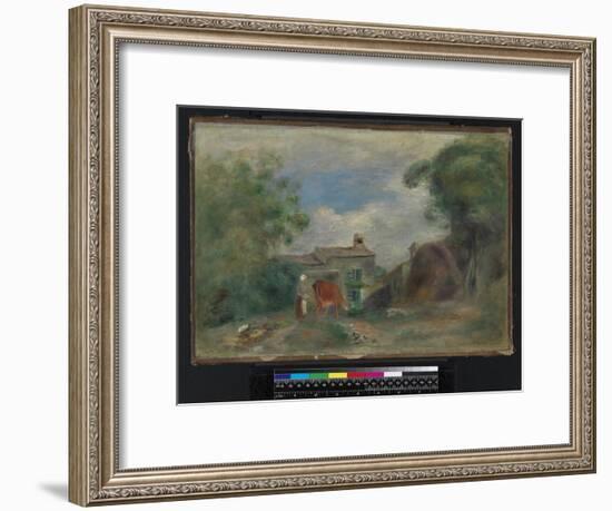 Landscape with figures, before 1919-Pierre Auguste Renoir-Framed Giclee Print