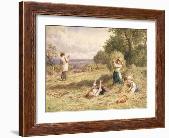 Landscape with Figures, C.1860-Myles Birket Foster-Framed Giclee Print
