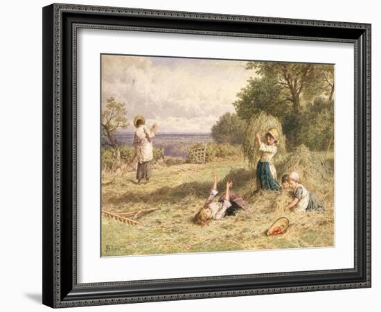 Landscape with Figures, C.1860-Myles Birket Foster-Framed Giclee Print