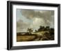 Landscape with Figures on a Path, c.1746-48-Thomas Gainsborough-Framed Giclee Print