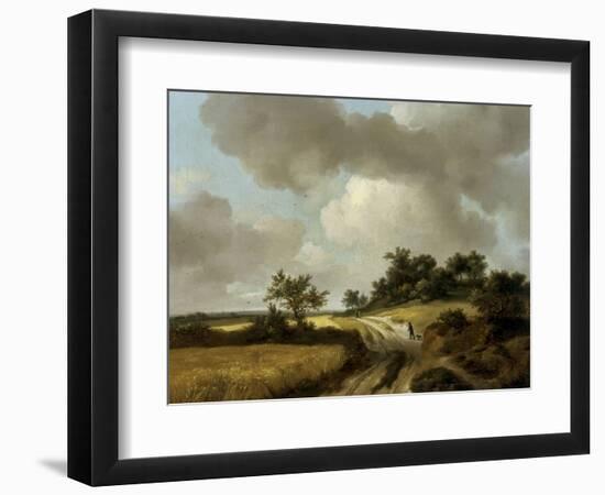 Landscape with Figures on a Path, c.1746-48-Thomas Gainsborough-Framed Giclee Print