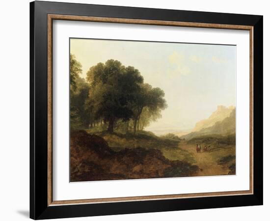 Landscape with Figures on a Path-James Arthur O'Connor-Framed Giclee Print