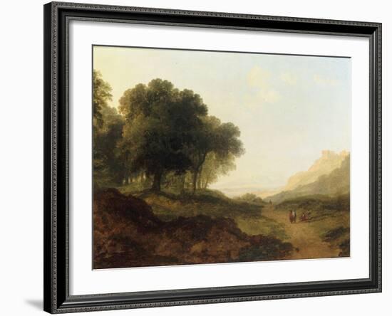 Landscape with Figures on a Path-James Arthur O'Connor-Framed Giclee Print