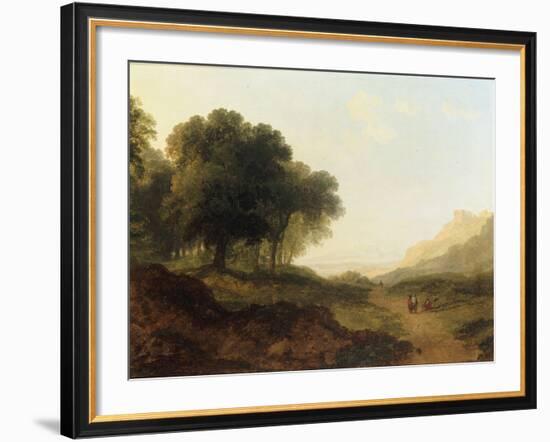 Landscape with Figures on a Path-James Arthur O'Connor-Framed Giclee Print