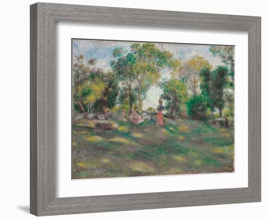 Landscape with figures (Paysage avec figures). Ca. 1890-Pierre-Auguste Renoir-Framed Giclee Print