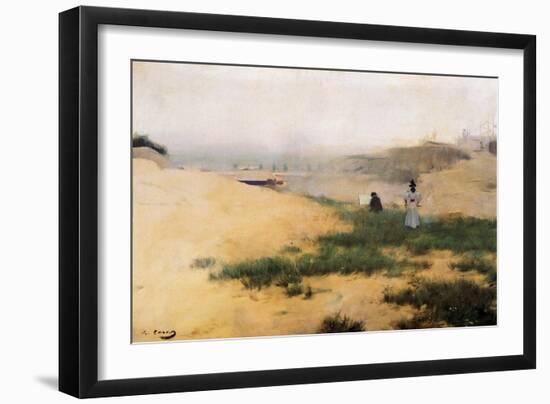 Landscape with Figures-Ramon Casas i Carbo-Framed Giclee Print