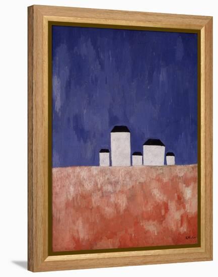 Landscape with Five Houses, c.1932-Kasimir Malevich-Framed Premier Image Canvas