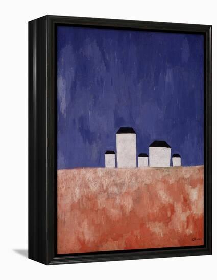 Landscape with Five Houses, c.1932-Kasimir Malevich-Framed Premier Image Canvas