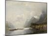 Landscape with Fjord, Steam Boats and Sailing Ships-Adolf Schweitzer-Mounted Giclee Print