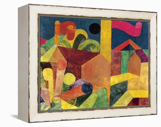 Landscape with Flags or Houses with Flags, 1915-Paul Klee-Framed Premier Image Canvas