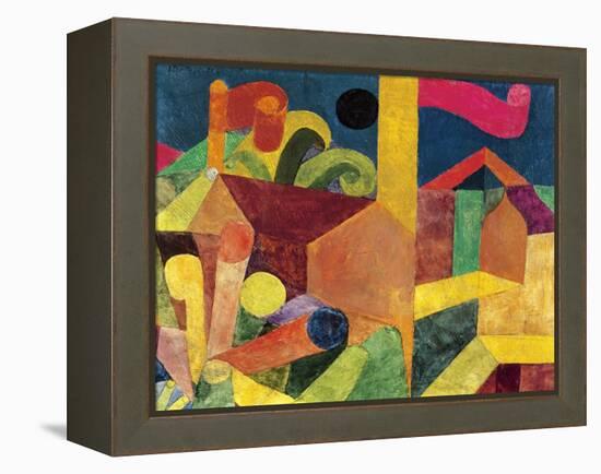 Landscape with Flags or Houses with Flags, 1915-Paul Klee-Framed Premier Image Canvas