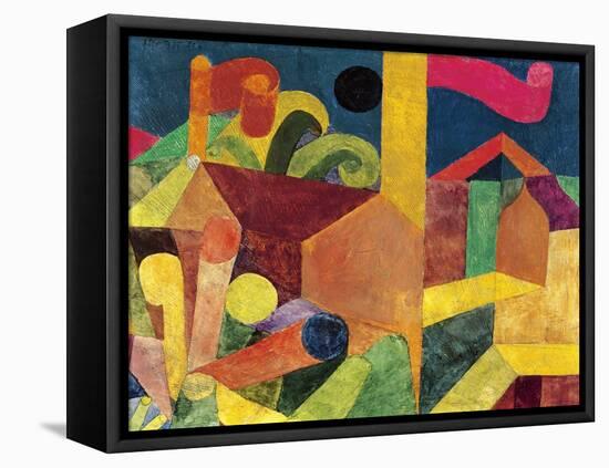 Landscape with Flags or Houses with Flags, 1915-Paul Klee-Framed Premier Image Canvas