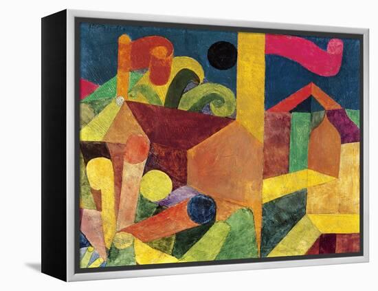Landscape with Flags or Houses with Flags, 1915-Paul Klee-Framed Premier Image Canvas