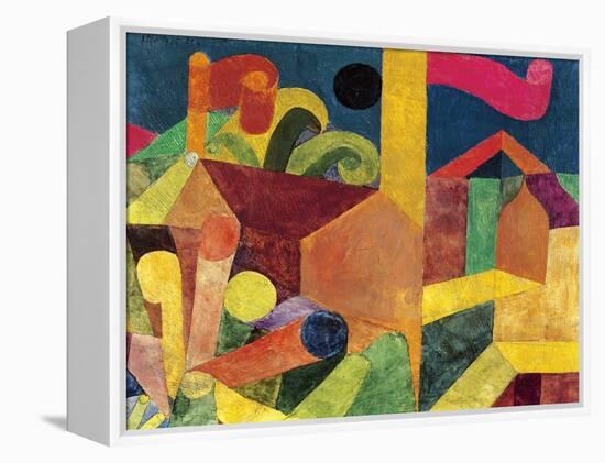 Landscape with Flags or Houses with Flags, 1915-Paul Klee-Framed Premier Image Canvas