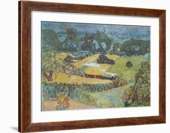 Landscape with Goods Train and Barges-Pierre Bonnard-Framed Collectable Print