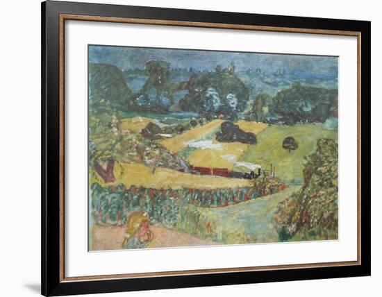 Landscape with Goods Train and Barges-Pierre Bonnard-Framed Collectable Print