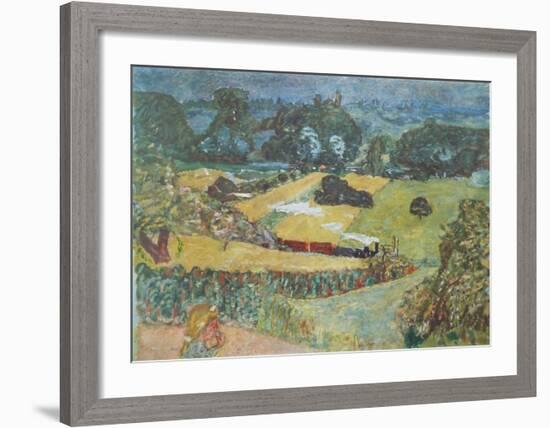 Landscape with Goods Train and Barges-Pierre Bonnard-Framed Collectable Print