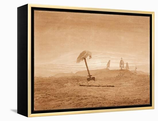 Landscape with Graves, Ca 1836-Caspar David Friedrich-Framed Premier Image Canvas