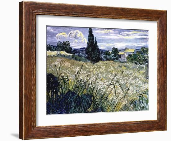 Landscape with Green Corn-Vincent van Gogh-Framed Giclee Print