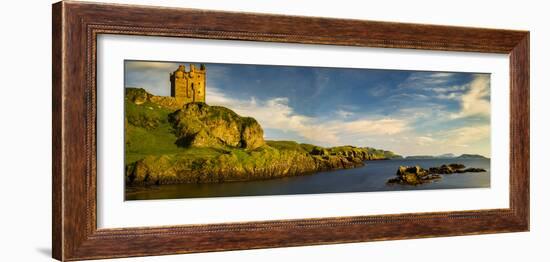 Landscape with Gylen Castle and coastline, Isle of Kerrera, Scotland, UK-Panoramic Images-Framed Photographic Print