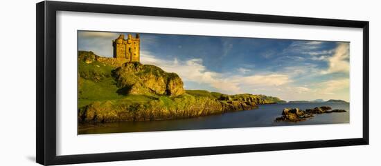 Landscape with Gylen Castle and coastline, Isle of Kerrera, Scotland, UK-Panoramic Images-Framed Photographic Print