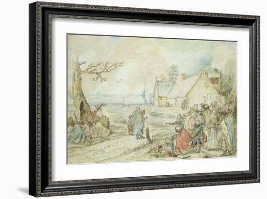 Landscape with Gypsy Fortune-Tellers-Hendrik Avercamp-Framed Giclee Print
