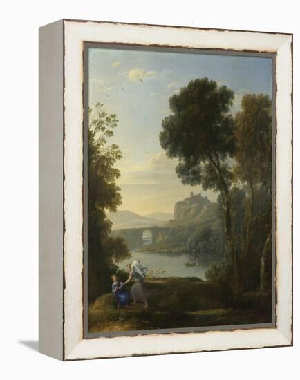 Landscape with Hagar and the Angel, 1646-Claude Lorraine-Framed Premier Image Canvas