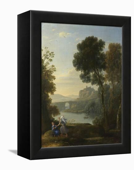 Landscape with Hagar and the Angel, 1646-Claude Lorraine-Framed Premier Image Canvas