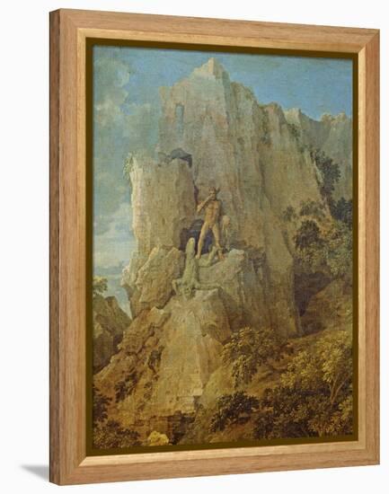 Landscape with Hercules and Cacus, C.1656-Nicolas Poussin-Framed Premier Image Canvas