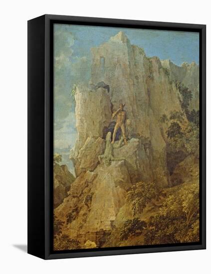 Landscape with Hercules and Cacus, C.1656-Nicolas Poussin-Framed Premier Image Canvas