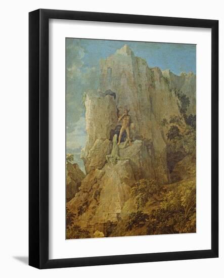 Landscape with Hercules and Cacus, C.1656-Nicolas Poussin-Framed Giclee Print