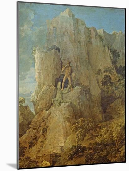 Landscape with Hercules and Cacus, C.1656-Nicolas Poussin-Mounted Giclee Print