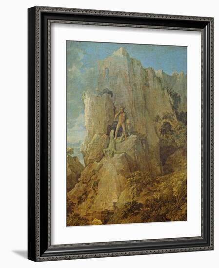 Landscape with Hercules and Cacus, C.1656-Nicolas Poussin-Framed Giclee Print