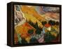 Landscape with House and Ploughman, 1889-Vincent van Gogh-Framed Premier Image Canvas