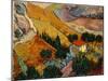 Landscape with House and Ploughman, 1889-Vincent van Gogh-Mounted Giclee Print