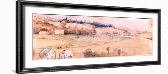 Landscape with House and Watermill, C1500-Albrecht Durer-Framed Giclee Print