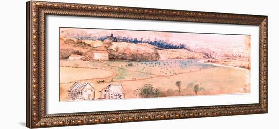 Landscape with House and Watermill, C1500-Albrecht Durer-Framed Giclee Print