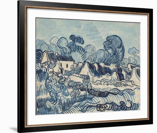 Landscape With Houses-Vincent Van Gogh-Framed Art Print