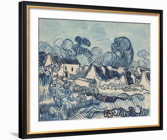 Landscape With Houses-Vincent Van Gogh-Framed Art Print