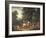 Landscape with Huntsmen and Beggars-Johann Andreas Herrlein-Framed Giclee Print